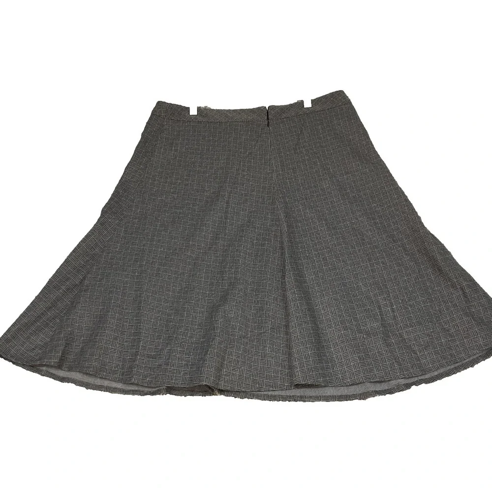 Vtg Sz 14 Susan Bristol Mini Swing Skirt Career Crosshatch geometric basketweave